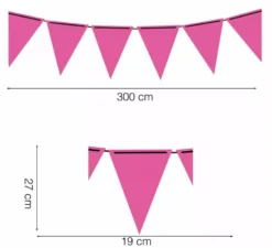 Gagliardetto Carta Fucsia Fluo 300 cm 19X27 cm