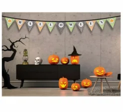 Gagliardetto Halloween 300 cm 20X20 cm (Alta qualità)