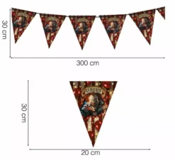 Gagliardetto Pagliaccio di Carta 300 cm 19X27 cm