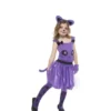 Gattino viola in costume vestito per ragazze