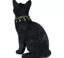 Gatto in resina nera 28x23 cm