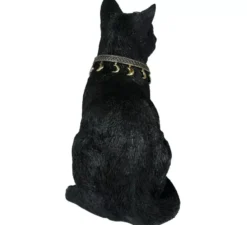 Gatto in resina nera 28x23 cm