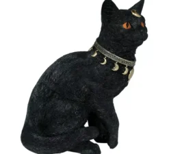 Gatto in resina nera 28x23 cm