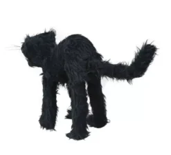 Gatto selvatico peloso nero 30 cm