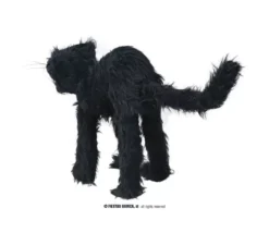 Gatto selvatico peloso nero 30 cm