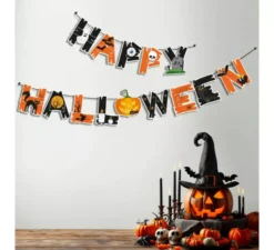 Ghirlanda di fantasmi e gatti di Happy Halloween da 3 m