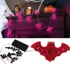 Ghirlanda di fili di pipistrelli con batterie 10 LED