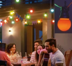 Ghirlanda di 10 lampadine multicolori per giardino
