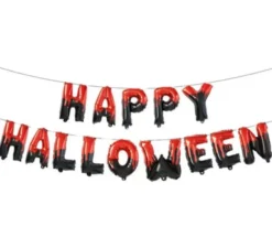Ghirlanda di lettere di palloncini foil di Halloween felice
