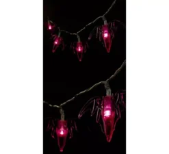 Ghirlanda di 10 pipistrelli con illuminazione LED da 150 cm