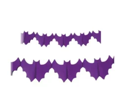 Ghirlanda di pipistrelli viola di Halloween da 3 m
