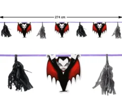 Ghirlanda di vampiri per Halloween di 274 cm