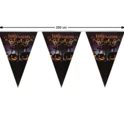 Ghirlanda di zucca nera di 250 cm