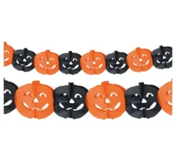 Ghirlanda di zucca nera e arancione da 3 metri