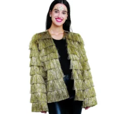 Giacca con frange in vari colori da donna