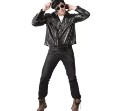 Giacca da motociclista o rocker nero per uomo