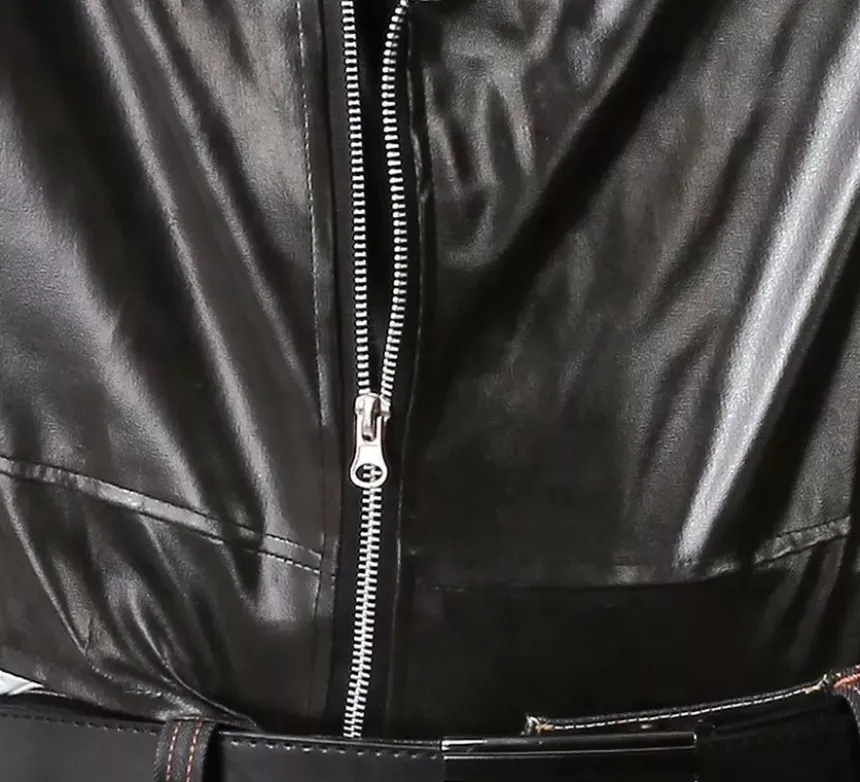 Giacca da motociclista o rocker nero per uomo