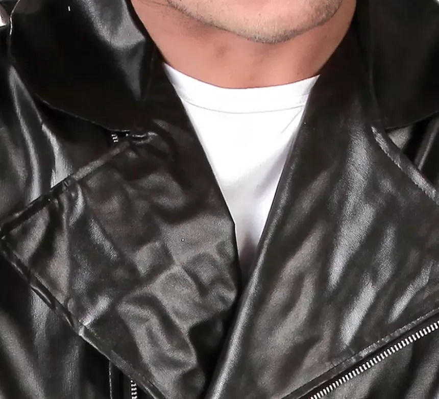Giacca da motociclista o rocker nero per uomo