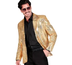 Giacca da uomo dorata da discoteca