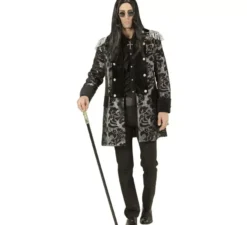 Giacca da uomo in jacquard vintage color argento