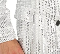 Giacca in argento con paillettes per uomo