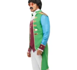 Giacca lunga da uomo verde e viola anni '70