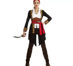 Giacca nera da donna per costume da pirata