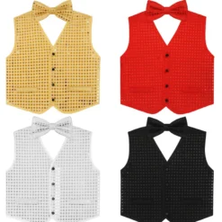 Gilet con paillettes in vari colori per bambini