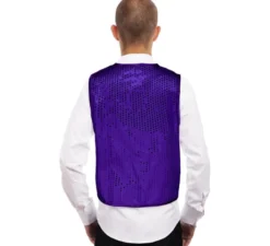 Gilet con paillettes viola per adulto