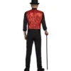 Gilet con papillon rosso per uomo