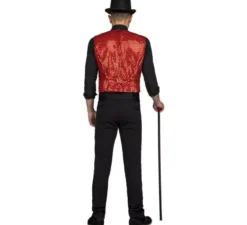 Gilet con papillon rosso per uomo
