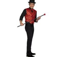 Gilet con papillon rosso per uomo