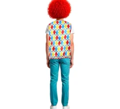 Gilet da clown per adulto con rombi e stelle