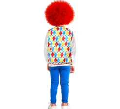 Gilet da clown rombi e stelle per bambini