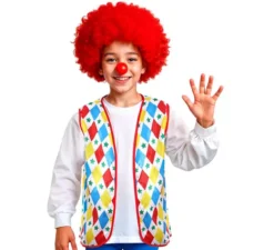 Gilet da clown rombi e stelle per bambini