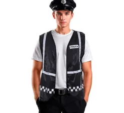 Gilet da Poliziotto a quadri per adulti in diversi colori