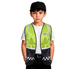 Gilet da Poliziotto a quadri per bambini in diversi colori