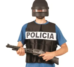 Gilet della polizia antiproiettile nero per adulti