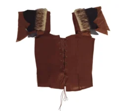 Gilet di pelle medievale con i capelli per donna