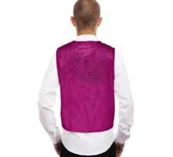 Gilet fucsia in paillettes per adulto