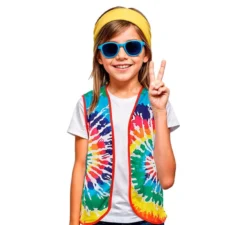 Gilet hippie con cerchi multicolori per bambini
