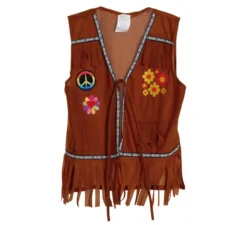 Gilet hippie marrone da donna