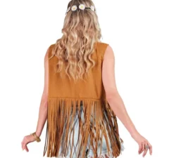 Gilet hippie marrone per donna