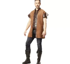 Gilet medievale lungo da uomo