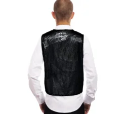 Gilet nero con paillettes per adulto