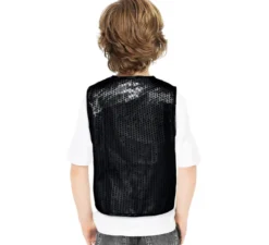 Gilet nero con paillettes per bambini