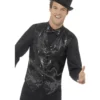 Gilet nero con paillettes per uomo