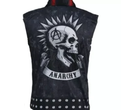Gilet punk anarchico da uomo