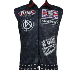 Gilet punk anarchico da uomo