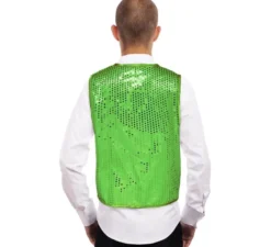 Gilet verde con paillettes per adulto